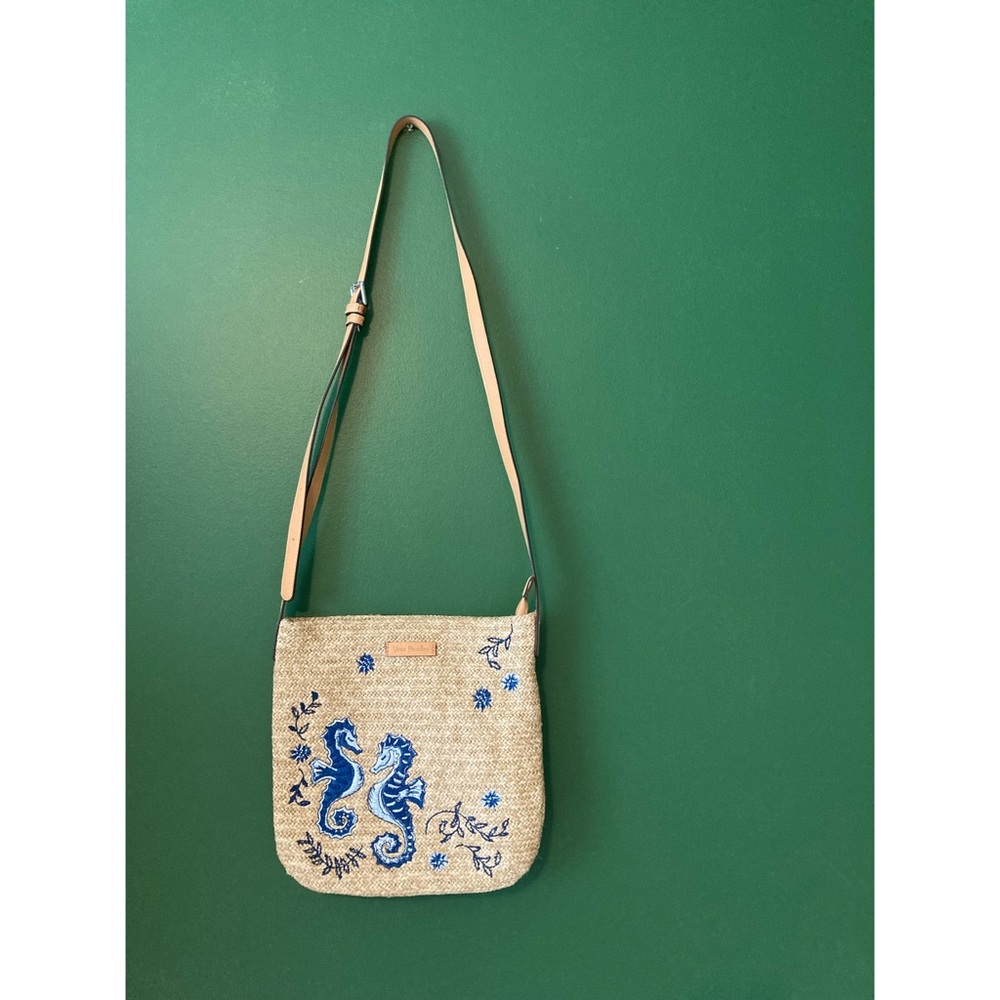 Vera Bradley, straw sea horse crossbody purse.